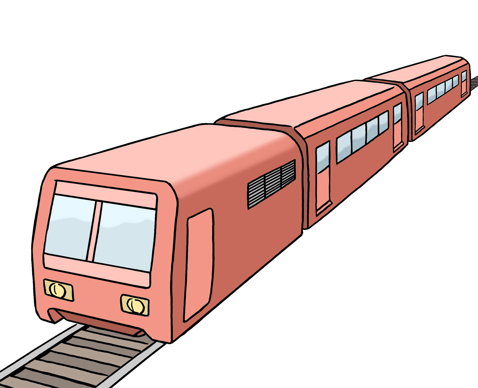 Bild zeigt einen Zug auf Schienenn