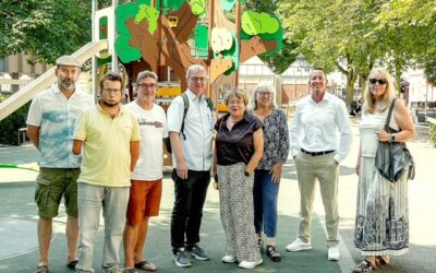 AK Schule/Inklusion besucht einen inklusiven Spielplatz in Düsseldorf